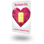 Sztabka Złota - Kocham Cię 2 g | PUDEŁKO GRATIS!