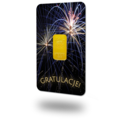 Sztabka Złota - Jubileusz 5 g | PUDEŁKO I GRAWER GRATIS!