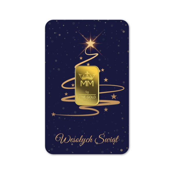 Sztabka Złota - Boże Narodzenie 5 g | PUDEŁKO I GRAWER GRATIS!