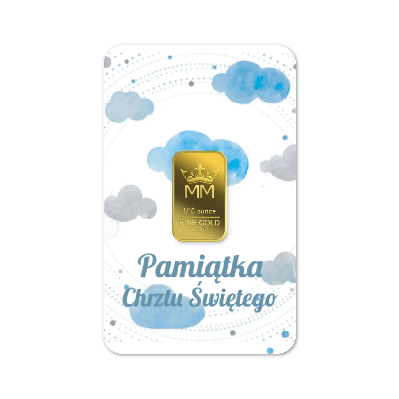 Sztabka Złota - Chrzest 3.11 g | PUDEŁKO I GRAWER GRATIS!