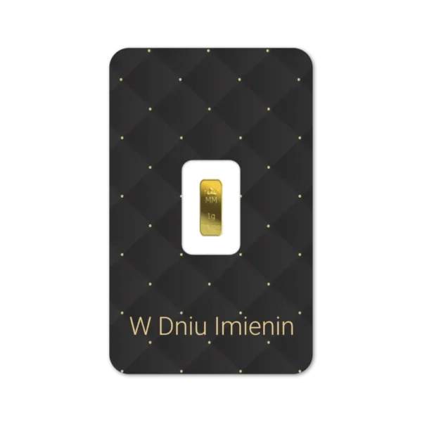 Sztabka Złota - Imieniny 1 g | PUDEŁKO GRATIS!