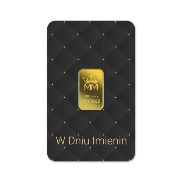 Sztabka Złota - Imieniny 3.11 g | PUDEŁKO I GRAWER GRATIS!