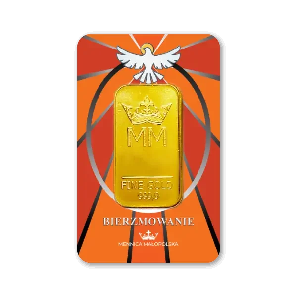 Sztabka Złota - Bierzmowanie 20 g | PUDEŁKO GRATIS!
