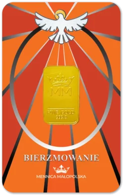 Sztabka Złota - Bierzmowanie 3.11 g | PUDEŁKO I GRAWER GRATIS!