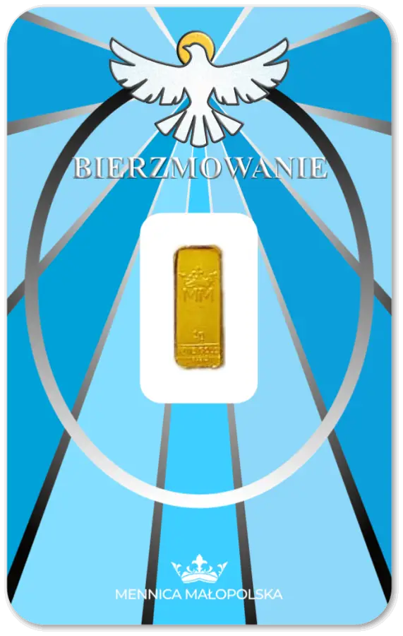 Sztabka Złota - Bierzmowanie 1 g | PUDEŁKO GRATIS!