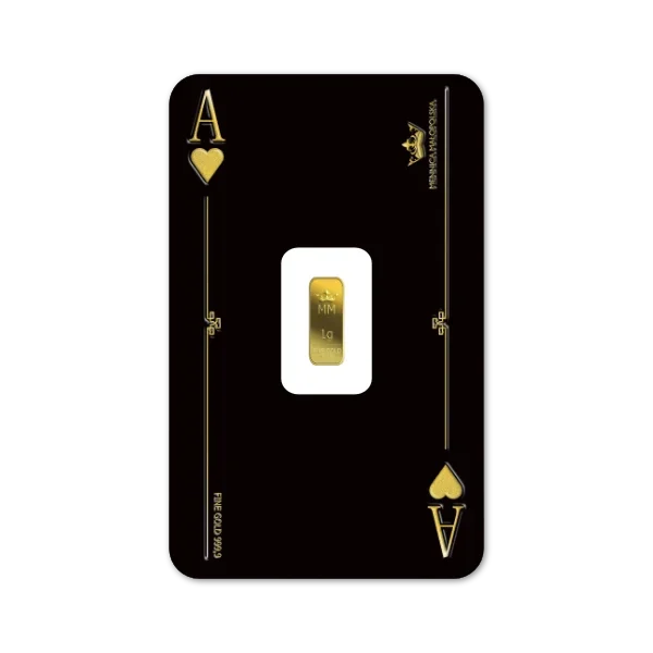 Sztabka Złota - Talia Asów 1 g | PUDEŁKO GRATIS!