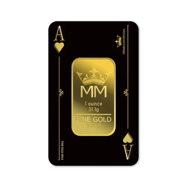 Sztabka Złota - Talia Asów 1 Uncja | PUDEŁKO GRATIS!