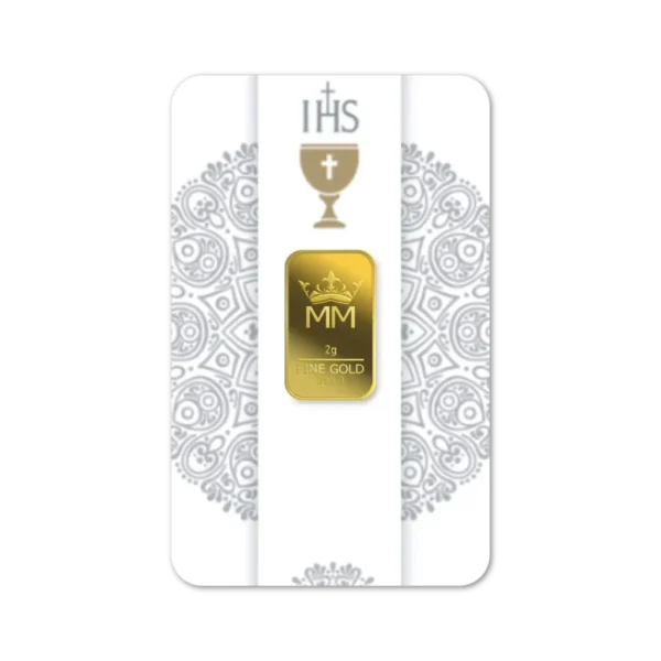 Sztabka Złota - Komunia 2 g | PUDEŁKO GRATIS!